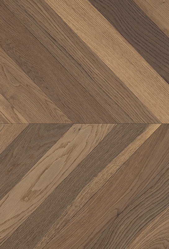 Oak White Carbonized Chevron Kỹ thuật Sàn gỗ OA005-5